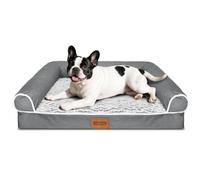 Nobleza Cama Perros Medianos 71x58x18cm, Cama Perros Pequeños Lavable con Espuma Viscoelástica, Sofá Perro Desmontable, Color Gris