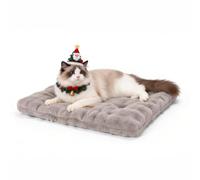 Nobleza Camas para Gatos de Interior, Cama Gato Manta Espesa para Gatos y Perros Pequeños, Esponjoso y Lavable, con Parte Inferior Antideslizante, 70 x 50 x 8 cm, Marrón