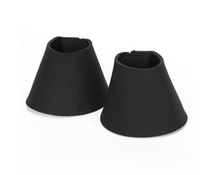 Nobleza - Campanas para Caballos, Campanas de Salto de Neopreno con Protección de Pezuñas, Ideales para Equitación, Negro