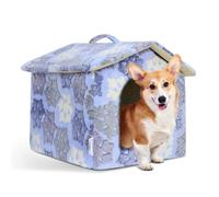 Nobleza Caseta de Gato y Perro de Interior,S:42*39*33CM,Plegable Casa de Perro y Gato en Invierno Para Gatos y Perros Pequeños,Cama para Gatos y