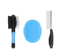 Nobleza - Cepillo Dual para Perros y Gatos 2 en 1 Cepillo de Aseo de Doble Cara, Pack 3 Peine Profesional para Mascotas, Cepillo de Peine de Masaje desenredante Cerda para Cabello Largo y Corto