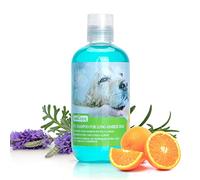 Nobleza Champú para perros de pelo largo, efecto desenredante, champú para perros de pelo largo, antibacteriano y dermoprotector, dermatitis e hipoalergénico con lavanda y perfume de cítricos, 250 ml