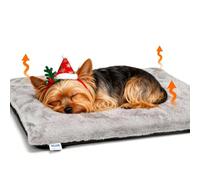 Nobleza Colchoneta Térmica Autocalentable para Perros y Gatos Pequeños, Alfombrilla para Camas de Mascotas con Espuma Viscoelástica Gruesa, Funda Suave de Pelo Corto Lavable, Color Gris, 61×46×4 cm