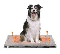 Nobleza Colchonetas para Perros Grandes, Alfombrilla Autocalentable para Camas para Mascotas, Colchon Grueso de Espuma Viscoelástica, Funda de Pelo Corto Suave Lavable, Gris, 91x58x4 cm