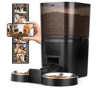 Nobleza Comedero Gato Automático 6L con Cámara 1080P 120°: App Control, WiFi 5G/2.4G, Audio Bidireccional, Llamadas Mascotas, Detección Movimiento +