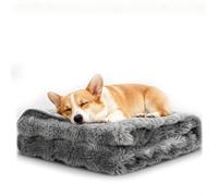 Nobleza Couverture Imperméable pour Chien et Chat, L 120 x 100 cm Protection Canapé et Lit Anti-Fuites, Réversible et Lavable en Machine, Gris