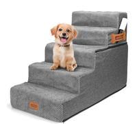Nobleza Escalera para Perros, Rampa para Perros, Escalera para Cama de Perros Pequeños para Perros y Gatos, Escaleras para Perros Mascotas de 5 Escalones con Rodillo Quitapelusas