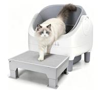 Nobleza Escalón para Arenero de Gatos 42x32 cm - Plataforma Antideslizante de Doble Capa, Atrapa Arena, Altura Ajustable 9 y 16 cm - Ideal para Gatos Mayores y Gatitos