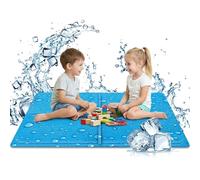 Nobleza Esterilla Refrigerante con Patrón de Gotas de Agua, Alfombra de Gel de Frío para Yoga, Camping y Descanso, Colchoneta Refrescante Portátil para Verano, Impermeable y Plegable, 90×50 cm