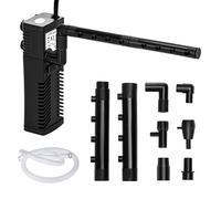 Nobleza - Filtro para Acuario 50 L, Filtro Acuario Interno con Carbón Activado de Flujo 230 L/H, Filtros Internos para Pecera 5W, Ajustable Silencioso