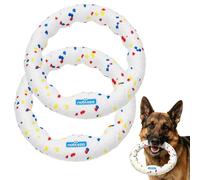Nobleza Frisbee para Perros, Juguete de Disco Volador de E-TPU Ultraligero y Superresistente, Pack de 2 Juguetes de Agua Flotantes para Perros con Limpieza Dental para Adiestramiento y Playa, Φ23cm