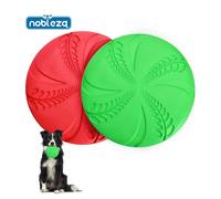 Nobleza Frisbee Perros, 2 unidad Perros interactivos Frisbee, Juguete de Disco Volador para Perro, Se Utiliza para Ejercitar Deportes al Aire Libre para Perros Rojo & Verde Green&Red