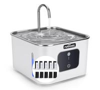Nobleza - Fuente para Gatos sin Cable con Sensor de Movimiento, 4L Water Bebedero Gatos Automatico + 5 Filtros de Carbón + 10 Filtros de Esponja