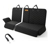 Nobleza Funda Asiento Coche Perro Impermeable Antideslizante, Protector Perros Desmontable con Cremallera en Asiento Individual, con 1 Cinturón para Coche, SUV, Universal 135 x 118 cm