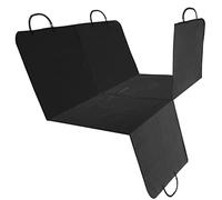 Nobleza Funda Coche Perro Impermeable, Protector de Asiento Trasero con Cremallera Central (Se Divide en 2), Resistente y Antideslizante, Universal para SUV y Viaje, 147 x145 cm - Negro