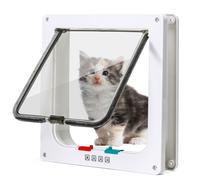 Nobleza - Gatera para Gatos, Puerta para Gato con Cierre Magnético de 4 vías, Puerta para Mascotas para Gatos y Perros pequeños, Puerta para Gatos con