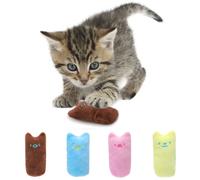 Nobleza - Hierba Gatera Juguete 4PCS,Juguetes del Catnip,Kit de Juguetes de Primera Calidad para Gatos,Puede Utilizarse para Masticar y Limpiar los Dientes,Juego de 4 Colores