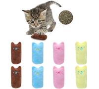 Nobleza - Hierba Gatera Juguete 8PCS,Juguetes del Catnip,Kit de Juguetes de Primera Calidad para Gatos,Puede Utilizarse para Masticar y Limpiar los Dientes,Juego de 4 Colores