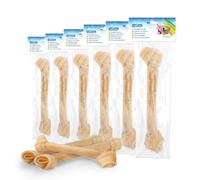 Nobleza - Hueso para Perros, Delicioso Snack para Perro, Hueso Masticable para Perros, 100% Natural Piel de Vaca Snacks Naturales para Perros de Todas Las Razas 6 Piezas 30 cm /1080 g