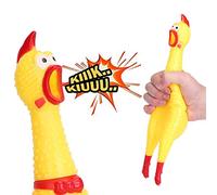 Nobleza - Juguete de Goma para Perros, Pollo Gritando Amarillo, Juguete pequeño de descompresión chirriante para Limpiar los Dientes