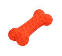 Nobleza Juguetes para Morder para Perros Con forma de hueso,Juguete de Goma Natural No Tóxico para Perros,Adecuado para Perros Pequeños y Medianos,Naranja