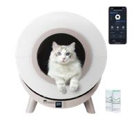 Nobleza LitterBot - Arenero Autolimpiable Inteligente para Gatos con App, 80L Capacidad, Ideal para Varios Gatos, Incluye 2 Rollos de Bolsas de Basura, Inodoro Automático para Mascotas