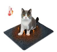 Nobleza Manta Autocalefactora para Perros y Gatos, Alfombra Térmica, Manta Térmica Lavable Antideslizante para Perros, Alfombrilla Autocalentable Esponjosa Cálida, Gris, 40x50cm