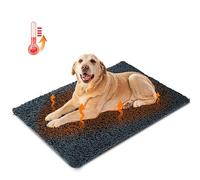 Nobleza Manta Autocalefactora para Perros y Gatos, Alfombra Térmica, Manta Térmica Lavable Antideslizante para Perros, Alfombrilla Autocalentable Esponjosa Cálida, Negra, 115x70cm