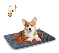 Nobleza - Manta Autocalentable Perro, Almohadilla Térmica para Gatos & Perros, Lavable Esterilla Cálida para Mascotas, Gato Cama Plegable Antideslizante Self Heating Pad Gris