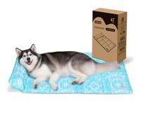 Nobleza Manta Cama Refrescante para Perros y Gatos, Alfombra Refrescante Perro Diseño con 6cm Almohada Cervical Añadida, Gel No Tóxico y Auto-Refrescante, Tela Oxford 300D Resistente, 152x90cm