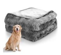 Nobleza Manta Impermeable Perro, Manta Suave de Felpa para Perros, Gatos, XL 150 x 120 cm, Reversible, Lavable Mascotas de Fugas para Sofá y Cama, Gris