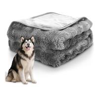 Nobleza Manta Impermeable Perro, Manta Suave de Felpa para Perros, Gatos, XXL 200 x 150 cm, Reversible, Lavable Mascotas de Fugas para Sofá y Cama, Gris