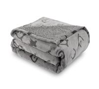 Nobleza Manta Impermeable Perro, XXXL 229 x 203cm Suave y Esponjosa Manta Mascota, Manta Lavable de Felpa a Prueba de Fugas para Sofá y Cama, Reversible, Gris Claro