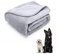 Nobleza Manta para Perros y Gatos de Franela Suave, Manta Cálida y Lavable para Sofá, Cama o Viajes, Tamaño 120x100 cm, Color Gris