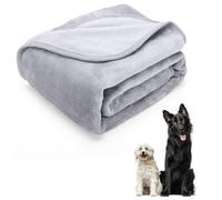 Nobleza Manta para Perros y Gatos de Franela Suave, Manta Cálida y Lavable para Sofá, Cama o Viajes, Tamaño 160x100 cm, Color Gris