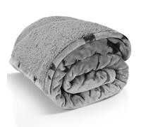 Nobleza Manta Suave de Felpa para Cama, Manta Impermeable XXL 203 x 152cm, Suave, Cálida y Gris Claro, Sofá, Salón o Mantas Decorativa para el Invierno