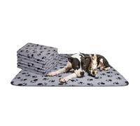 Nobleza - Manta suave de felpa para perros, gatos y otras mascotas. Lavable. 6 unidades. Color gris, 160 * 100 cm