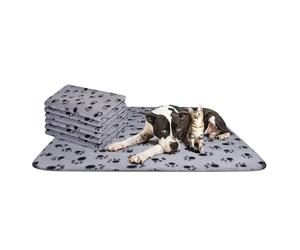 Nobleza - Manta Suave de Felpa para Perros, Gatos y Otras Mascotas. Lavable. 6 Unidades. Color Gris, 160 * 100 cm