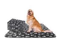 Nobleza - Manta suave de felpa para perros, gatos y otras mascotas. Lavable. 6 unidades. Color Negro, 160 * 100 cm