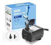 Nobleza - Mini Bombas de Agua (200L/H - 3W), Bomba de Acuario Ultra Silenciosa con Alta Carrera, Bomba de Fuente con Vable de Alimentación de 0.6m, 2 Boquillas Bomba para Acuarios, Fuentes, Estatuas