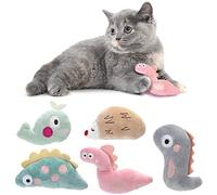 Nobleza - Pack de 5 Juguetes de Peluche con Hierba Gatera para Gatos, Juguetes Interactivos para Morder, Estimular el Instinto, Aliviar el Estrés y Limpieza Dental