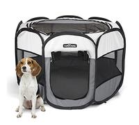 Nobleza - Parque Plegable para Perros, Impermeable Parque de Juego de Tela Oxford, Jaula Octagonal para Cachorros, Gatos, Perros, Conejos, 92x92x58cm