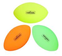 Nobleza Pelota Perro,3 Unidads Pelota Juguete Perro, Rugby para Perros Brillo en la Oscuridad, Pelota de Caucho Natural para Perros, Juguetes con Sonido para Medianas y Grandes, (L14CM*7.5CM)