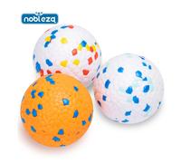 Nobleza Pelota Perro, Pack de 3 Pelota Juguete Interactiva para Perros, Pelota de goma duradera y elástica, Apta para Perros Pequeños Medianos Grandes Multicolor Ø 6.3cm