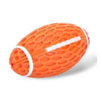 Nobleza Pelota Perros con Sonido, Pelota de Juguete para Perros Interactivo, Squeak Juguetes para Perro Rugby, Pelota Perro Masticar, Pelota Perro Indestructible de Caucho Natural, L10.3*W5.6CM