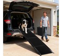 Nobleza - Rampa para Perros para Coche 170 cm, Rampa Plegable Cama para Mascotas de Metal con Alfombra Antideslizante para Perros Menos de 110kg, Escalera para Perros Medianos Grande