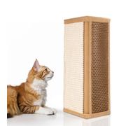Nobleza Rascador de Esquina para Gatos de Sisal - Afilador de Garras con Cepillo Masaje, Protector de Muebles y Pared, Fácil Instalación, 41 x 23 cm