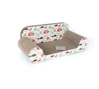 Nobleza Rascador para Gatos Cartón con Hierba Gatera Juguete para Gatos Grandes 56*26*20cm