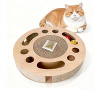 Nobleza - Rascador para Gatos, Cartón Ondulado Resistente, Rascador Durable de Doble Cara para Gatos de Interior, Reciclable con Hierba Gatera, 33 * 33 * 5.5cm, Redondo 2 en 1