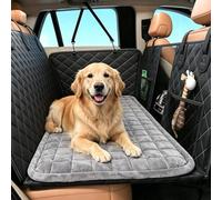 Nobleza - Rückbanksitz-Hundematte, rutschfest, Grau - Passend für SUVs, Trucks & Sitzverlängerer - Reiseunterlage für Haustiere - 125x58 cm